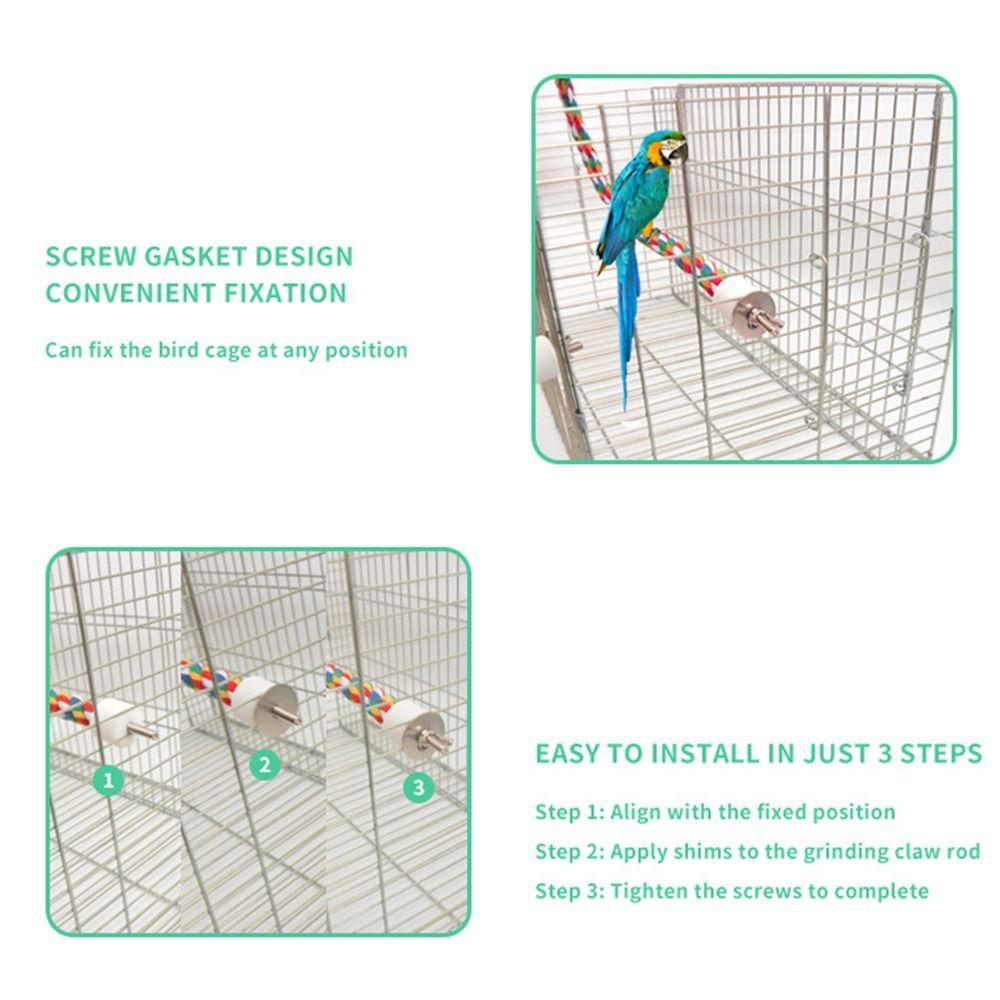 Colorful Parrot Rope Toy 40/80//105/200cm Parrot Stand Chewing Station Bird Perch for Cage  Parrot