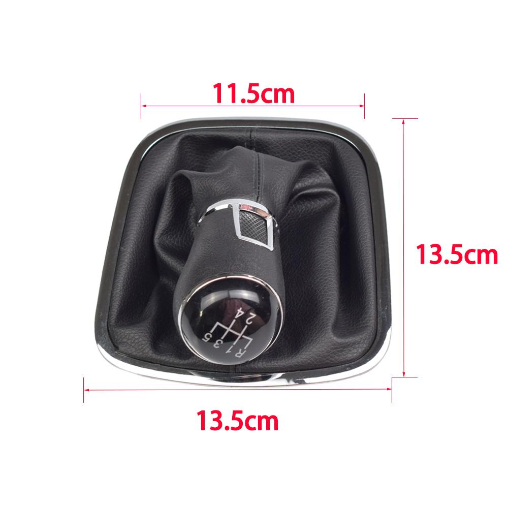 Для VW Volkswagen Polo 6C 2015 2016 2017 2018 5-скоростной рычаг переключения передач с кожаным багажником, автомобильный Стайлинг