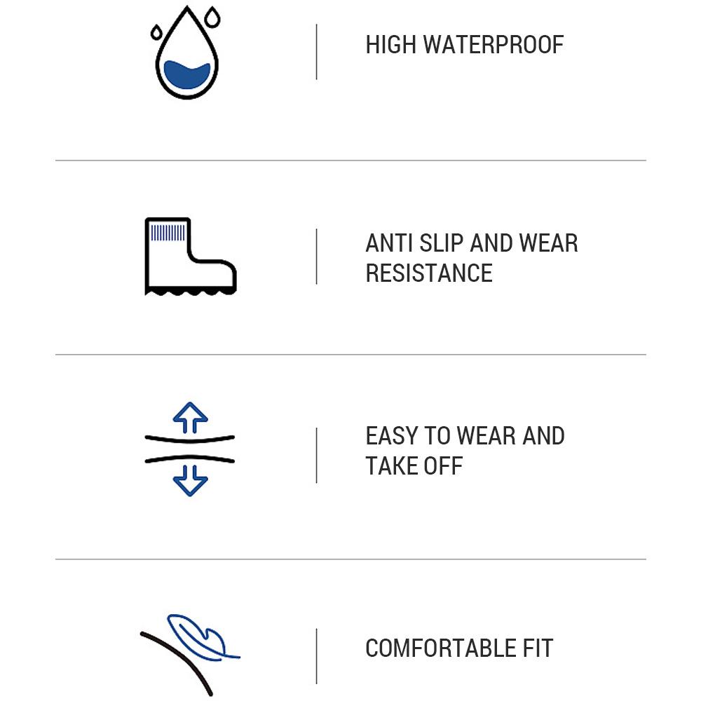 Водонепроницаемые бахилы из ПВХ с высокой трубкой, многоразовые бахилы для дождевых сапог с отражателем