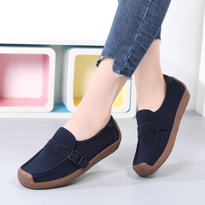 Fashion Large Size Women's Shoes Snail Shoes Suede Mother Shoes Women's Slip-on 35-43