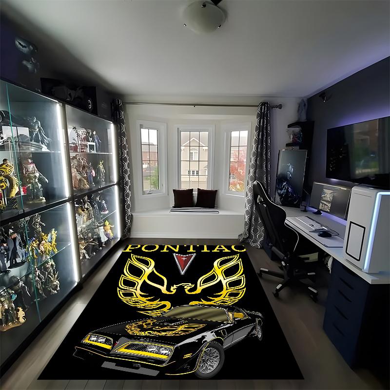 Pontiac Printed Carpet, Rug for Office Chair Living Room Bedroom Kitchen Room Decor Gifts.