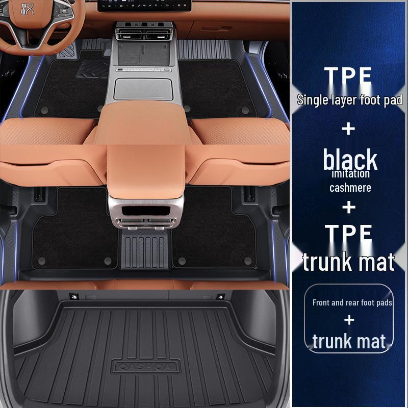 TPE Коврики Yongjue для BYD Han L - Полное Покрытие Салона Автомобиля и Аксессуары для Порогов