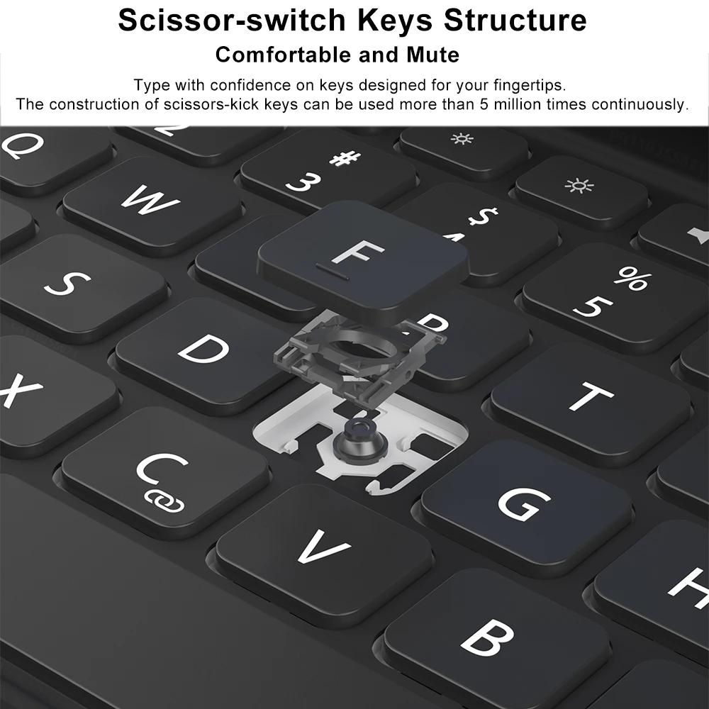 Клавиатура для Samsung Galaxy Tab S7 S8 S9 Plus, магнитный чехол для клавиатуры Galaxy Tab S7 S9 FE Plus, 12,4-дюймовый чехол для волшебной клавиатуры