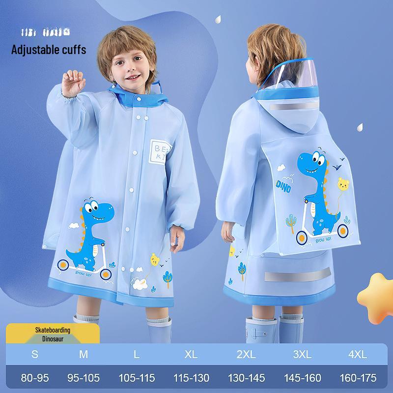 Детский плащ-пончо Bemei из ЭВА - Новый стиль для девочек, с местом для школьного рюкзака, цельный для детского сада и школы