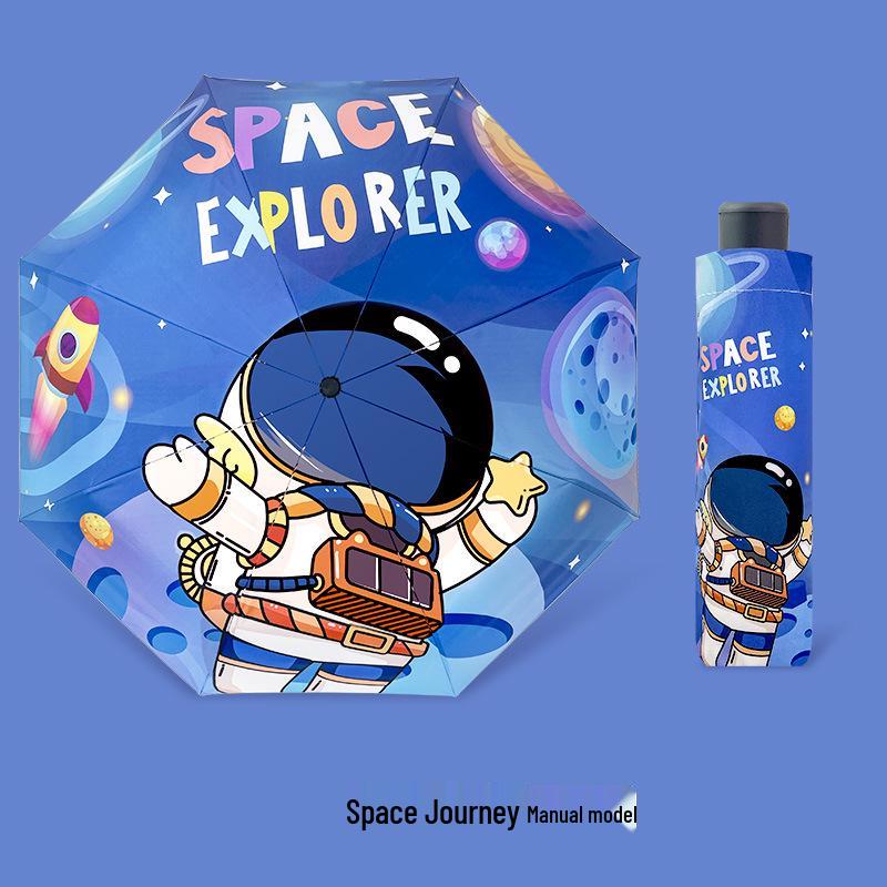 Children's Cartoon Fully Automatic Safety Umbrella: Rain or Shine, Reflective, Foldable, Anti-Rebound Design