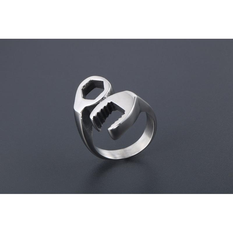 Персонализированное комбинированное кольцо с винтом в стиле панк. Модное мужское кольцо из титановой стали в стиле рок.