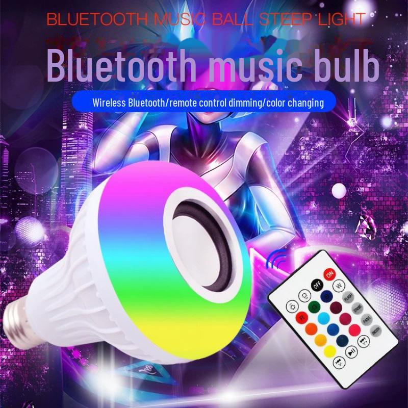 «Умная светодиодная лампа RGB: Bluetooth Music, E27, беспроводное управление через приложение, сценический свет