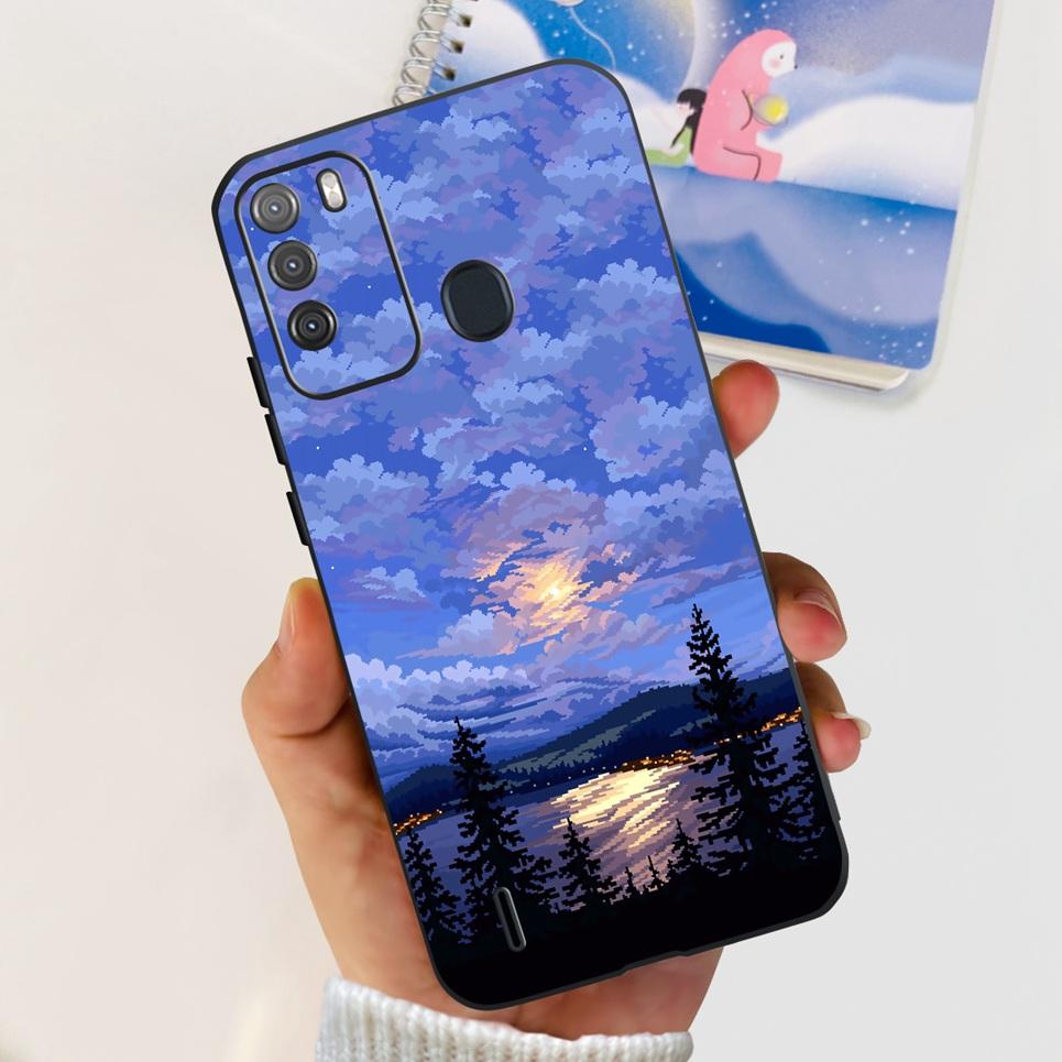For ITEL Vision 1 Pro Vision 2 Phone Case Cute Cat Dinosaur Flower Pattern Back Cover Vision2 Vision1Pro Soft Matte Silcione Bag