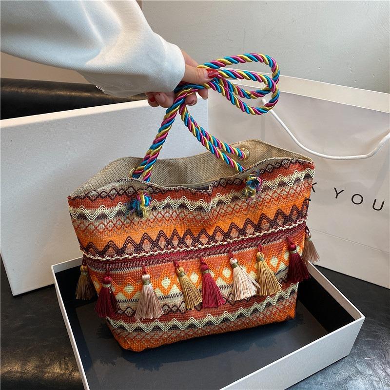 Bag Female Bag Ethnic Style Shoulder Bag Large Capacity Handbag