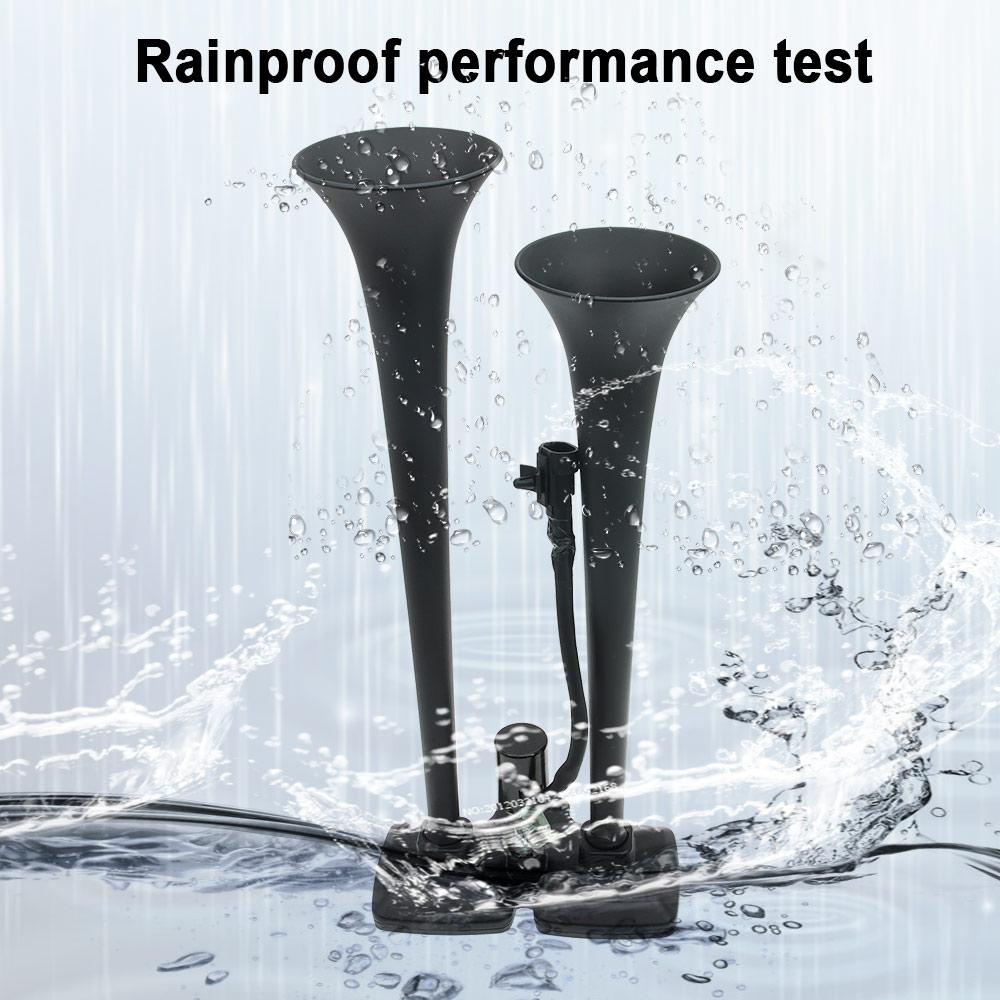 Dual Black Horn 12V 24V Trumpets Super Loud Electric Air Horn Compressor Horn Auto Truck Horn Speaker Car Part for Car Boat