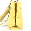 VERSACE vintage Sunburst logo Bag Tote Bag Shoulder Bag Embossed Leather yellow