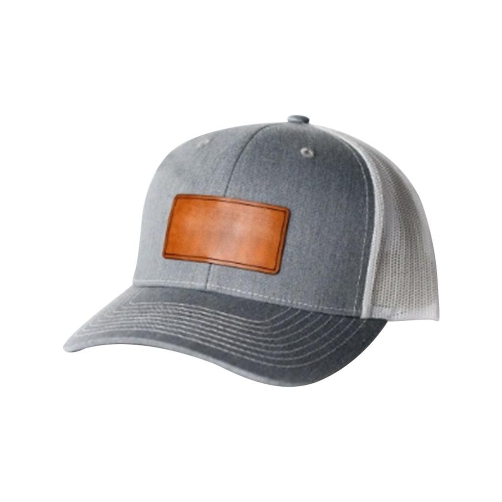 Изготовленная на заказ кожаная нашивка ко Дню отца, микроизогнутая сетчатая шапка, изготовленная на заказ кожаная этикетка