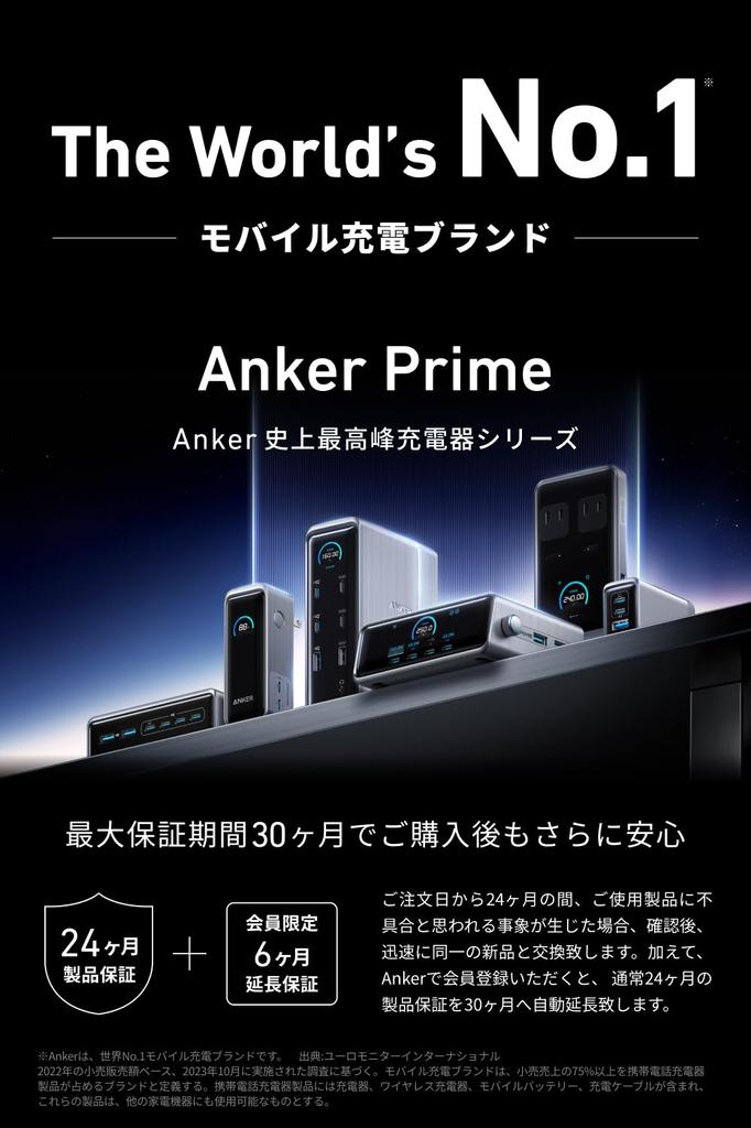 Док-станция Anker Prime с двумя USB-портами и выходной мощностью до 100 Вт, поддерживаемый восходящий порт, блок питания GaN, передача данных 10 Гбит/с, порт HDMI 4K 60 Гц, 1 Гбит/с