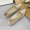 Women  Fashion Slip On Loafers Breathable Stretch Ballet Shallow Flats Soft Bottom Pointed Toe Plus Size 43 Boat Shoes