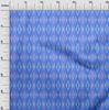 oneOone Cotton Poplin Blue Fabric Ikat Dress Material Fabric Print Fabric By The Yard 42 Inch