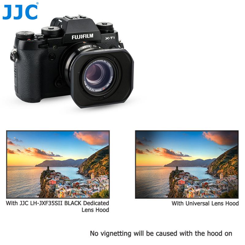 Металлическая квадратная бленда JJC LH-XF35-2 для объективов Fuji Fujifilm Fujinon XC 35mm F2 и XF 23mm / 35mm F2 R WR на камерах XPro3 XT4 XT3 XT30 XT20