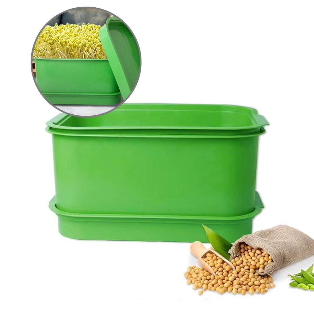 Plastic Sprouting Tray Kit Microgreens Growing Trays for Sprouting Seeds Beans Wheatgrass Sprout Maker Container
