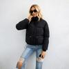 Standing Collar Down Cotton Jacket Women's Simple Loose Fitting Version Bread Jacket
