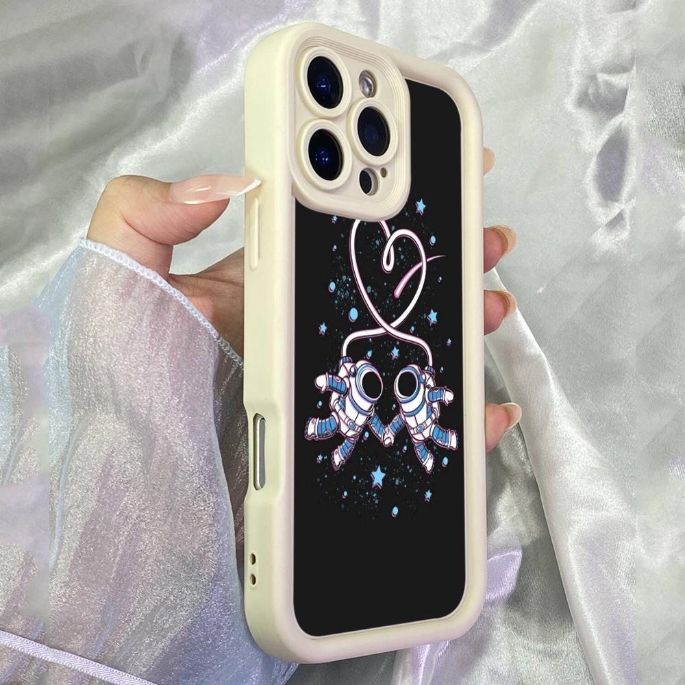 JT48 Астронавт Космическая Любовь Realme 14 15 Huawei Honor 70 90 Infinix Tecno itel Motorola Google Все Модели Ангельские Глаза Мягкий ТПУ Чехол для Телефона