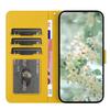 For Samsung Galaxy A37 5G Case Flower Imprint Leather Flip Wallet Phone Cover with Wrist Strap