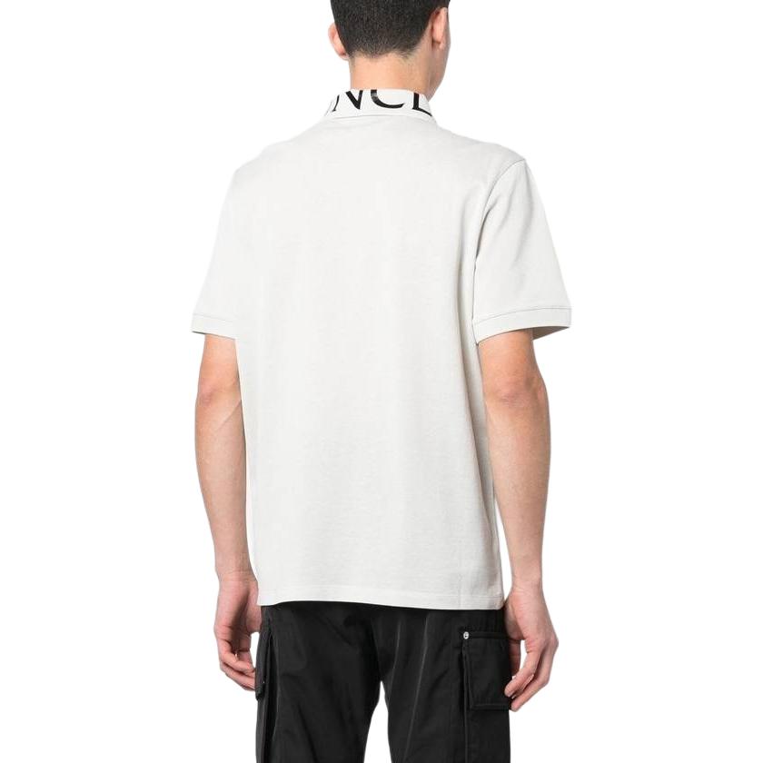 Moncler Logo Print Straight Hem Short Sleeve Polo Shirt Men Polo Shirts 8A000048467391R