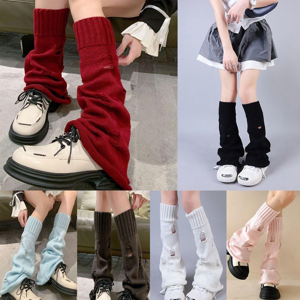 Warm Leg Warmers Knitted Thermal Leggings Boot Cover Knitted Sock Sleeves Womens Ladies Girls
