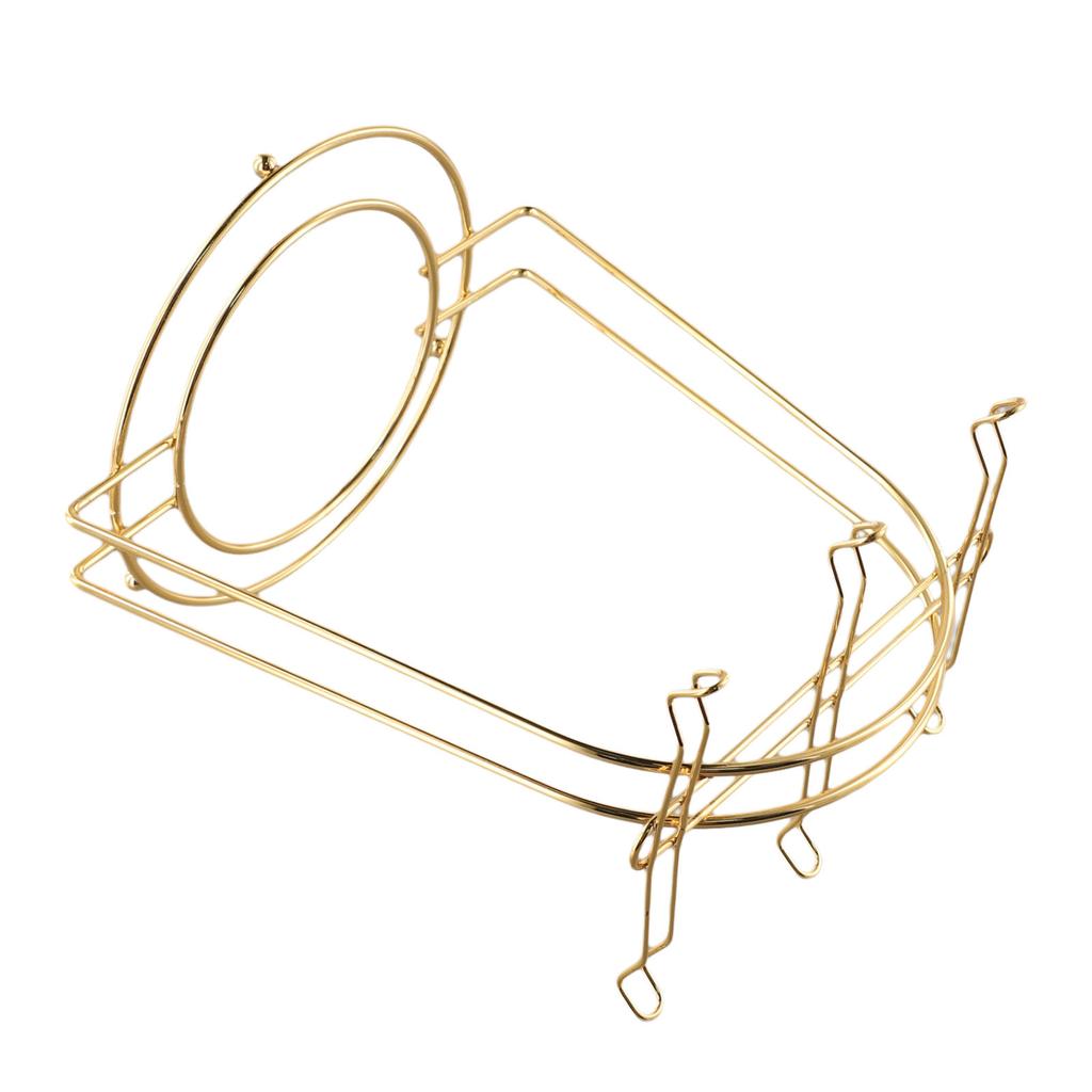 Metal Tea Cup and Saucer Holder Rack with Water Drainage System for Home and Restaurant Kitchen Cup Organization