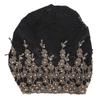 Свободный берет Повседневная мода Кружево с бисером Дышащий Свободный Ленивый Химический Бини для ЖенщинЧерный