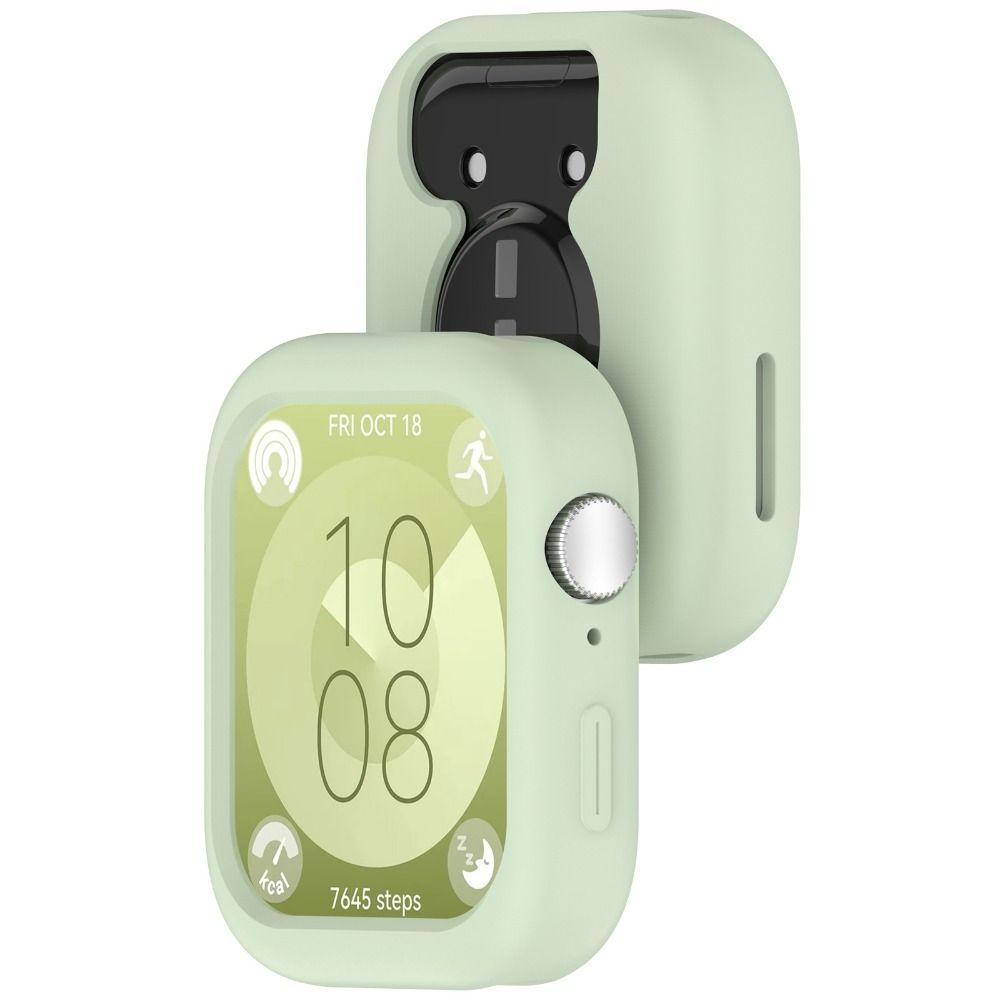 Bumper Screen Protector Shell Protective Frame Silicone Case for Huawei Watch Fit 3 Smart Watch