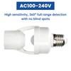 AC100-240V Smart Motion Sensor Light Bulb Holder E27 PIR Induction Sensor Adapter Lamp Base Converter Automatic LED Switch