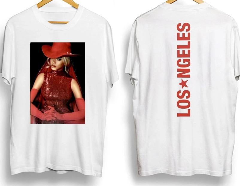 РАСПРОДАЖА - Эксклюзивная футболка Beyonce Cowboy Carter Лос-Анджелес