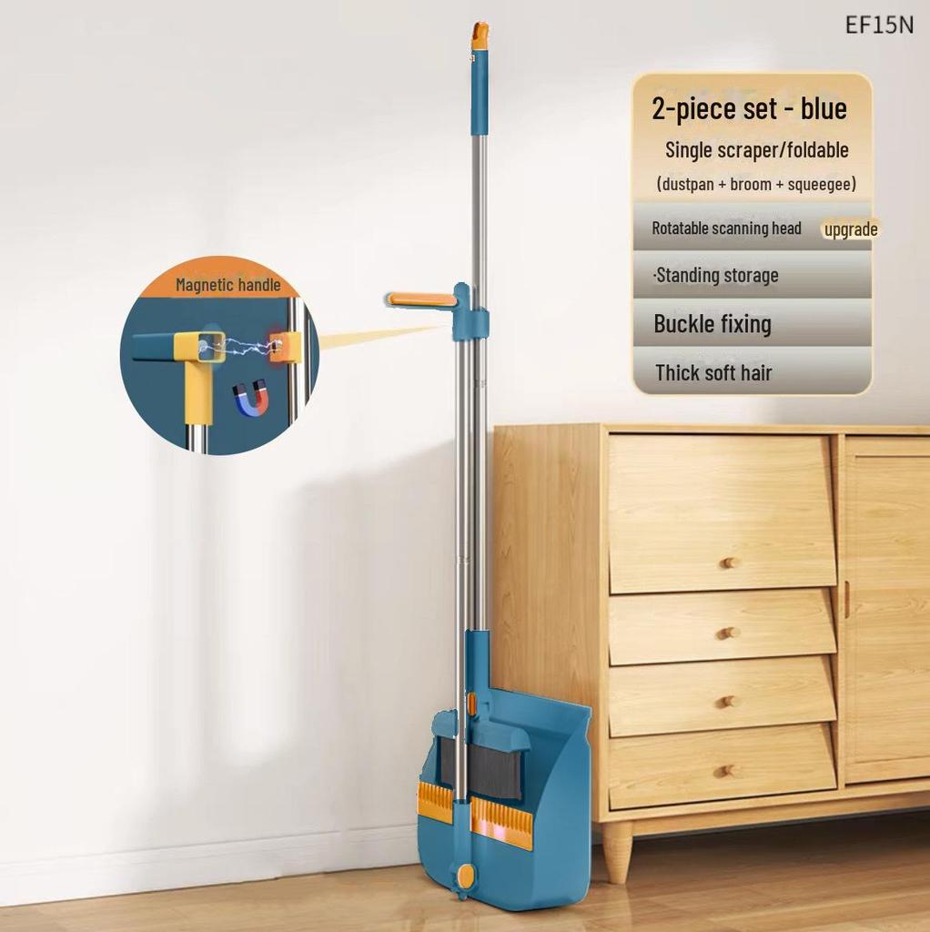 Компактный набор из щетки и совка с мягкой щетиной и функцией неприлипания волос