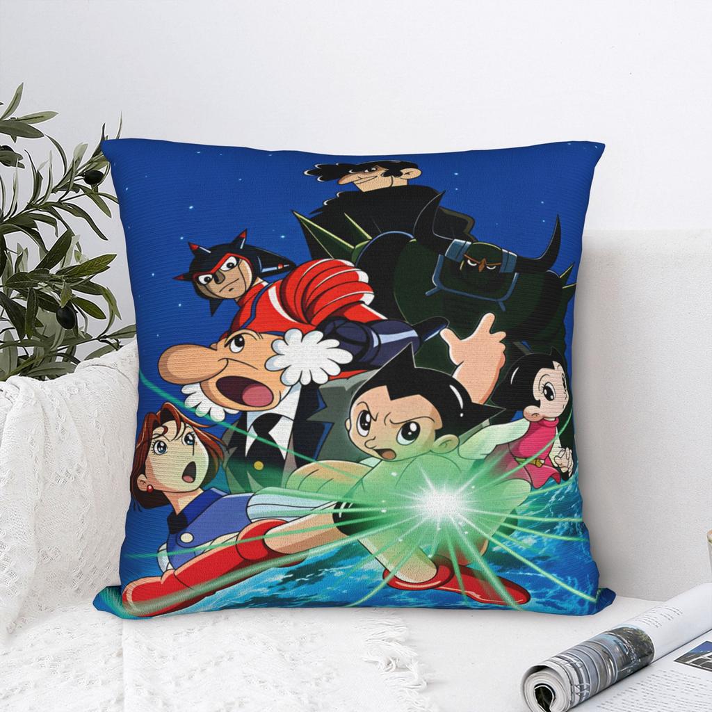 Astro Cartoon Boy Pillow Cover Soft Cushion Cover Retro Trendy Pillow Case For Sofa Couch Bed Living Room