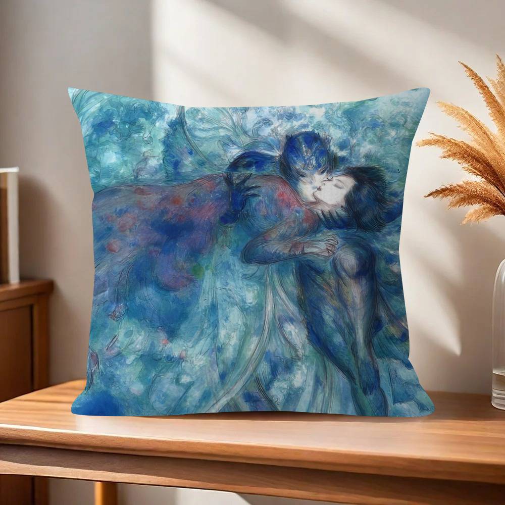 Painting YYoshitaka Amano Art Pillow Gift Home Office Decoration Bedroom Sofa Car Cushion Cover case x