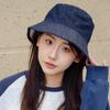 Denim Bucket Hat Big Head Circumference Showing Face Small Girl Spring and Autumn Sunshade Basin Hat Retro Versatile Plain Artifact Hat