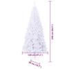 Artificial Christmas Tree White 240 cm PVC and Steel