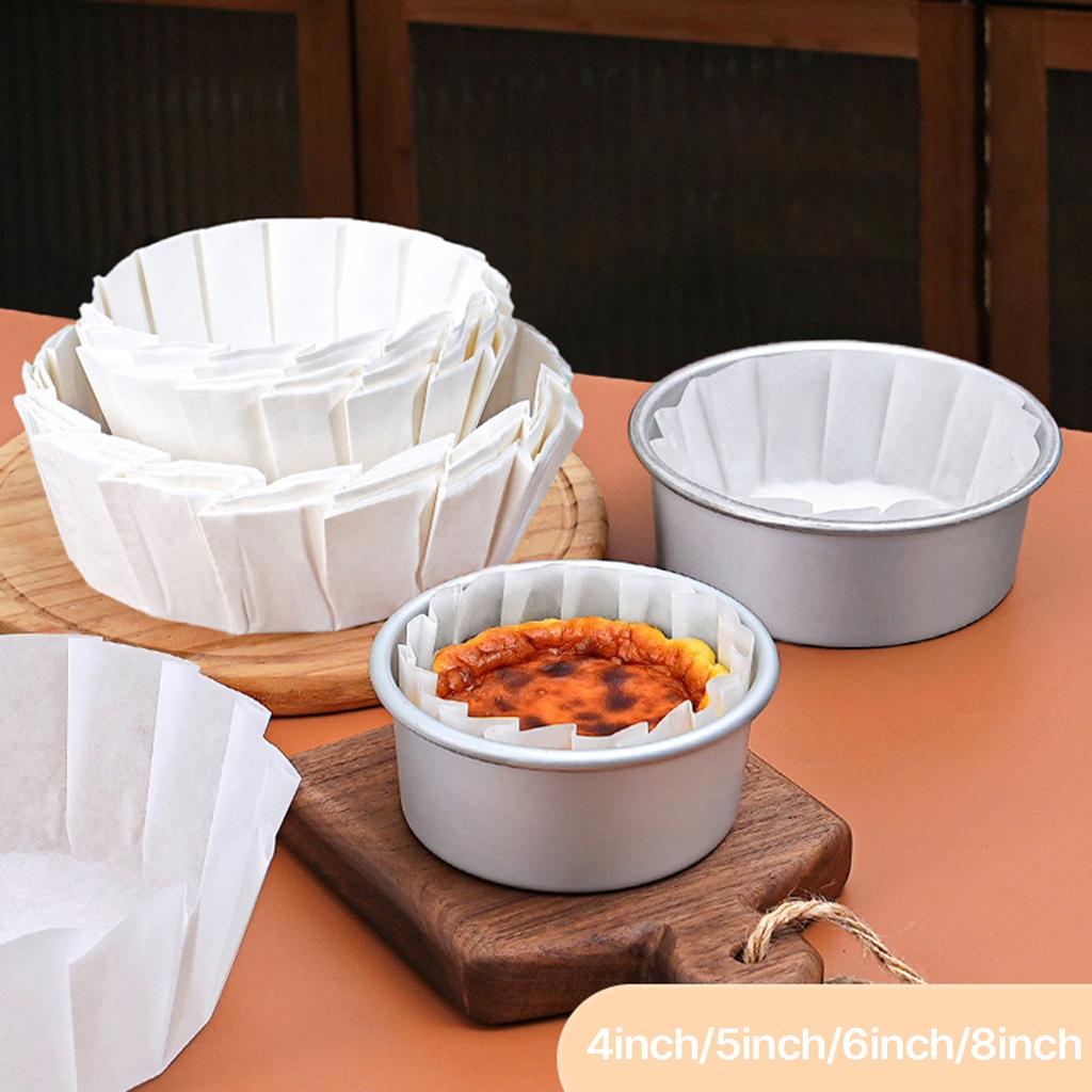 Упаковка из 50 шт. Маслостойкая бумага для выпечки Баскская бумага для торта Маслостойкая бумага для обертывания Маслостойкая бумага для выпечки Кухонная бумага для торта Принадлежности для выпечки