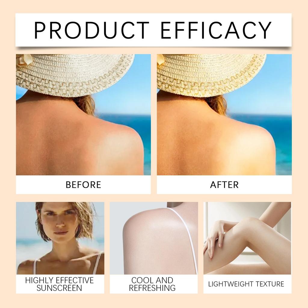 Солнцезащитный крем с блестками, освежающий солнцезащитный крем, блестящий увлажняющий спрей для лица и тела, водостойкий и нежирный, 50 г