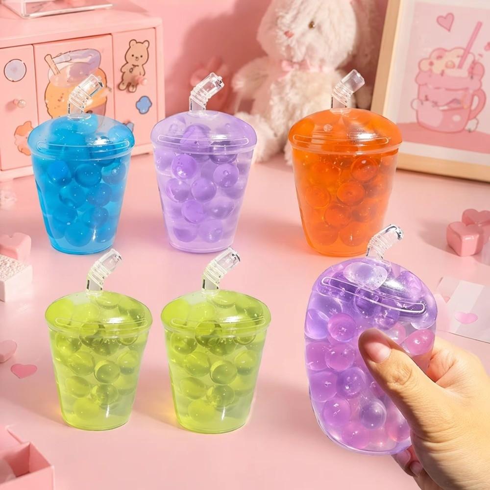 ASMR Sound Squeeze Fidget Toys Hademade Creative Milk Tea Fidgets for Classroom Prizes