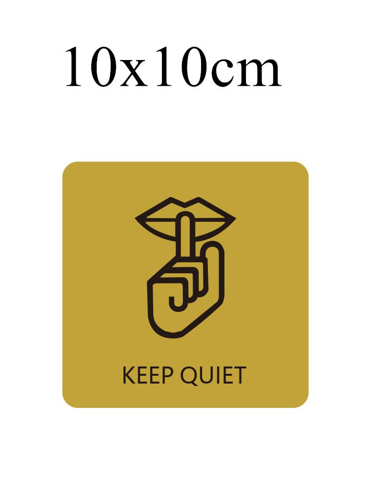 Нержавеющая сталь Слоган Знак «Не курить» Предупреждающие знаки для общественных мест Наклейки на стену Табличка WIFI Номерной знак Индивидуальные адресные таблички