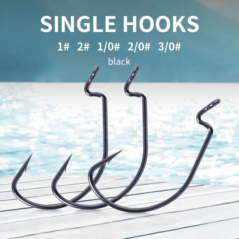 HENGJIA 30PCS/lot Red/Silver Fishing Hook with 5 Different Weight Feather Fishing Tackle High Carbon Steel Hooks Accessories