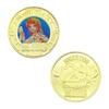Anime Collectible Coins Luffy Zoro Gold Plated Metal Commemorative Coins Periphery Kids Birthday Gift Toy