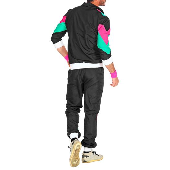 Спортивный костюм 80-х 90-х годов для мужчин и женщин, ветровка в стиле ретро в стиле хип-хоп, куртка, цветной комплект из 2 предметов в стиле хип-хоп для тематических вечеринок, карнавалов