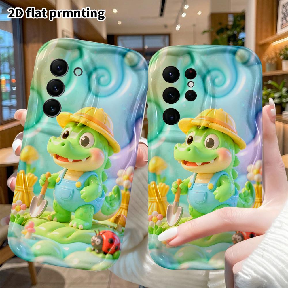 Phone Case: 2D flat, suitable for Samsung Galaxy A34 A35 M05 M06 S20 S22 S21 FE Plus 5G protective cases, little farming crocodile, perfect Christmas