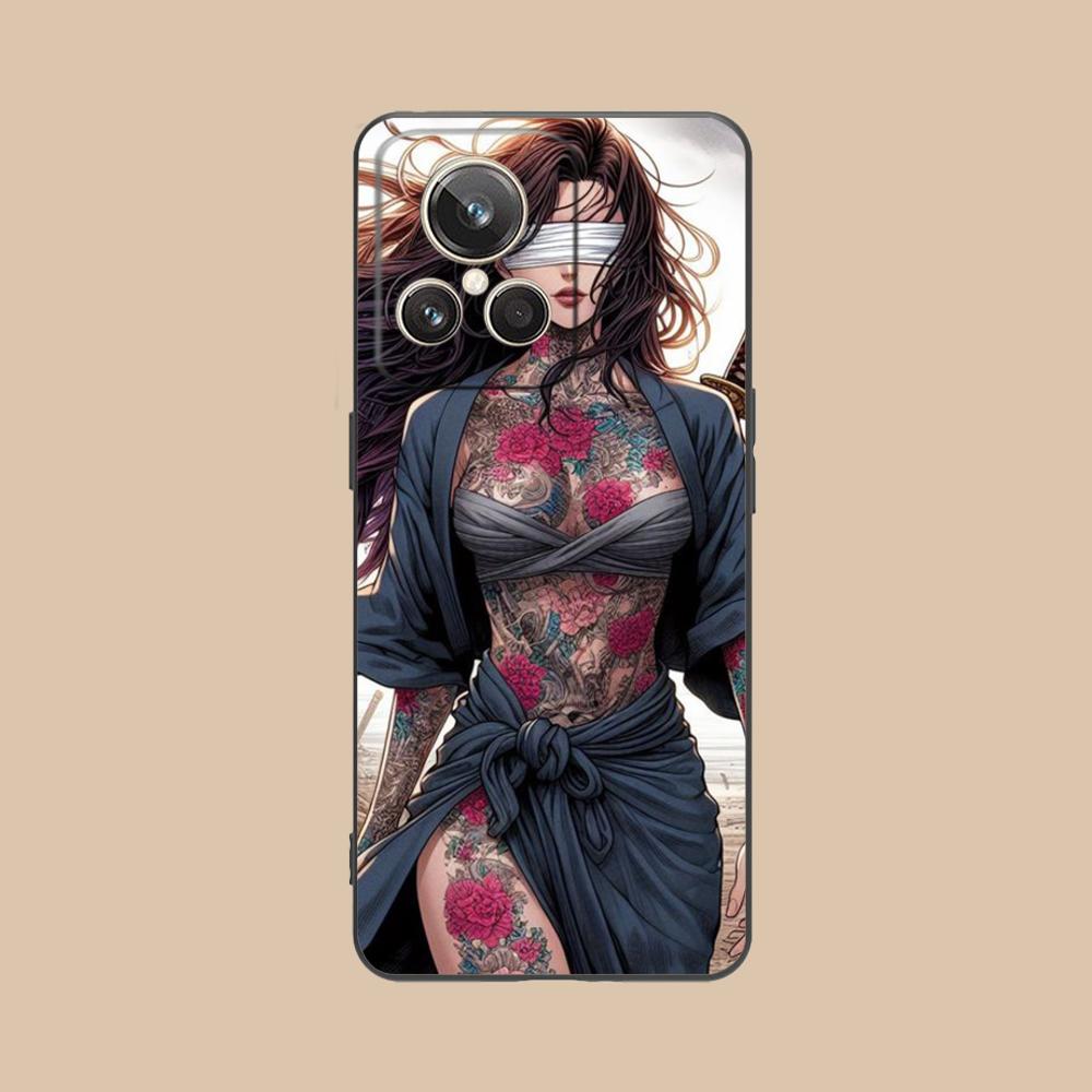 Модный Чехол для Телефона с Татуировкой Девушки для Realme GT 8 Neo Pro C75 73 71 C67 65 C55 53 C35 31 C20 15 Цветной Печатный Чехол