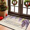 Дом Добро пожаловать Цветочный узор Полиэстер Коврик для двери Нескользящий Коврик для ванной Комнатный Уличный Домашний декор Ковер Гостиная Спальня Кухня Коврик