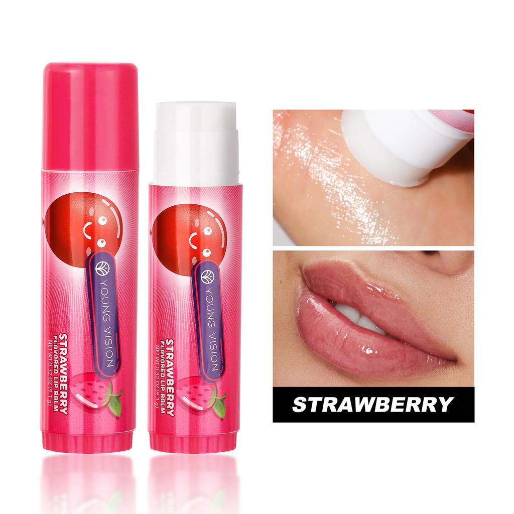 YOUNG VISION Lip Balm Moisturising Nourishing Hydration Anti-dry Cracking Peeling Fruit Flavour Cross-border Lip Balm Stock