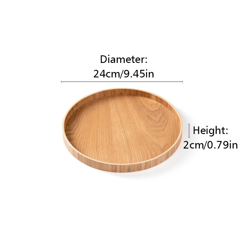 Тарелка для еды ручной работы, круглый деревянный поднос для ресторана отеля, украшение, десертная тарелка, закуски, чайная тарелка, японский стиль, всякая всячина, аксессуары