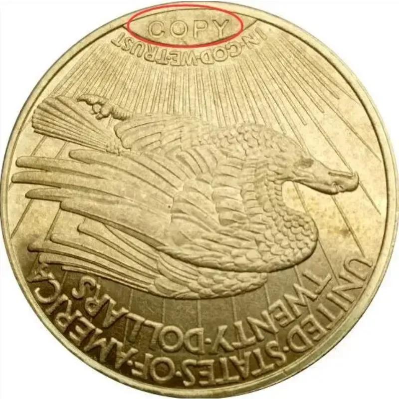 1933 Соединенные Штаты Америки Статуя Свободы Двадцать долларов Сент-Годенса Двойной орел с девизом Латунные металлические копии монет