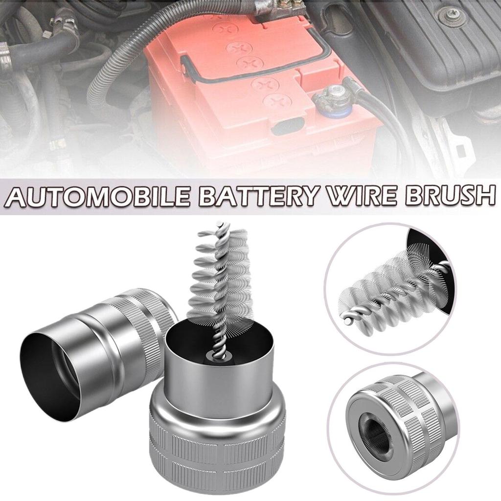 Инструменты для чистки автомобиля Автомобильная аккумуляторная клемма щетка для очистки проводов от коррозии щетки из нержавеющей стали очиститель грязи стальной столб P3G1